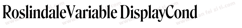 RoslindaleVariable DisplayCondensed字体转换